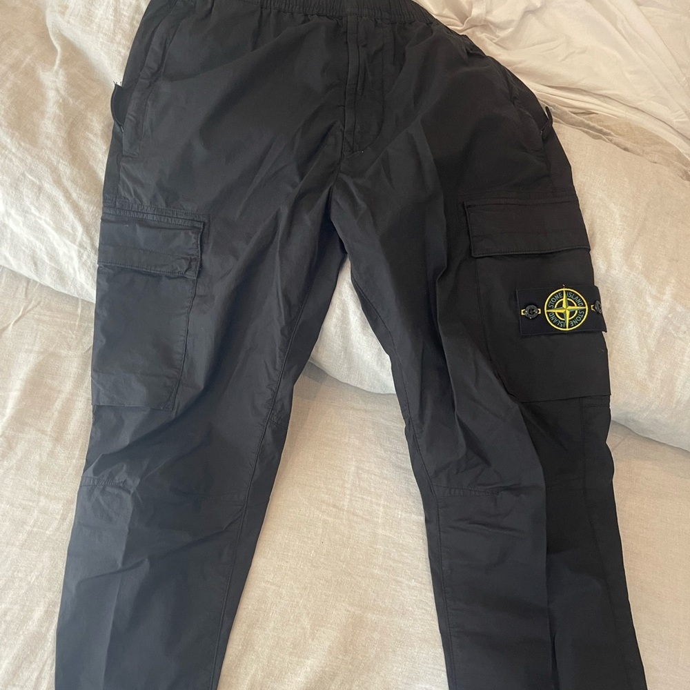Stone Island Mens Black Cargo Pants 32 NEW